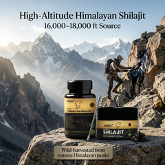 HAMS Pure Himalayan Shilajit Resin & Ashwagandha Combo Pack (Pack of 2) - Authentic Mumijo with 84+ Trace Minerals, Fulvic Acid & Elemental Gold, High Potency, Lab Tested, Vegan, 90g