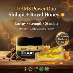 HAMS™ Καθαρή Ρητίνη Shilajit Ιμαλαΐων 30g – Περιλαμβάνει 2 ΔΩΡΕΑΝ φακελάκια Βασιλικού Μελιού VIP
