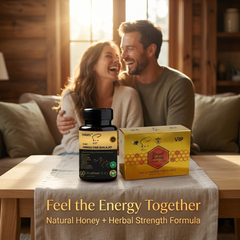 HAMS™ VIP Royal Honey Box | Premium Honey Blend with Ginseng, Maca & Ginger | Includes 1 FREE UltraPower 12-in-1 Herbal Complex