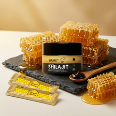 HAMS™ Pure Himalayan Shilajit Resin 30g | Authentic Himalayan Mumijo | 84+ Trace Minerals, Fulvic Acid & Elemental Gold | Lab-Tested | Includes 2 FREE VIP Royal Honey Sachets