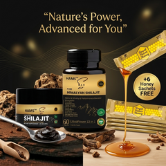 Himalayan Shilajit Resin + 12-in-1 Ashwagandha Blend Combo Pack (Pack of 2) | 84+ Trace Minerals, Fulvic Acid & Elemental Gold | Premium Lab-Tested Wellness Supplement | Includes 6 FREE VIP Royal Honey Sachets