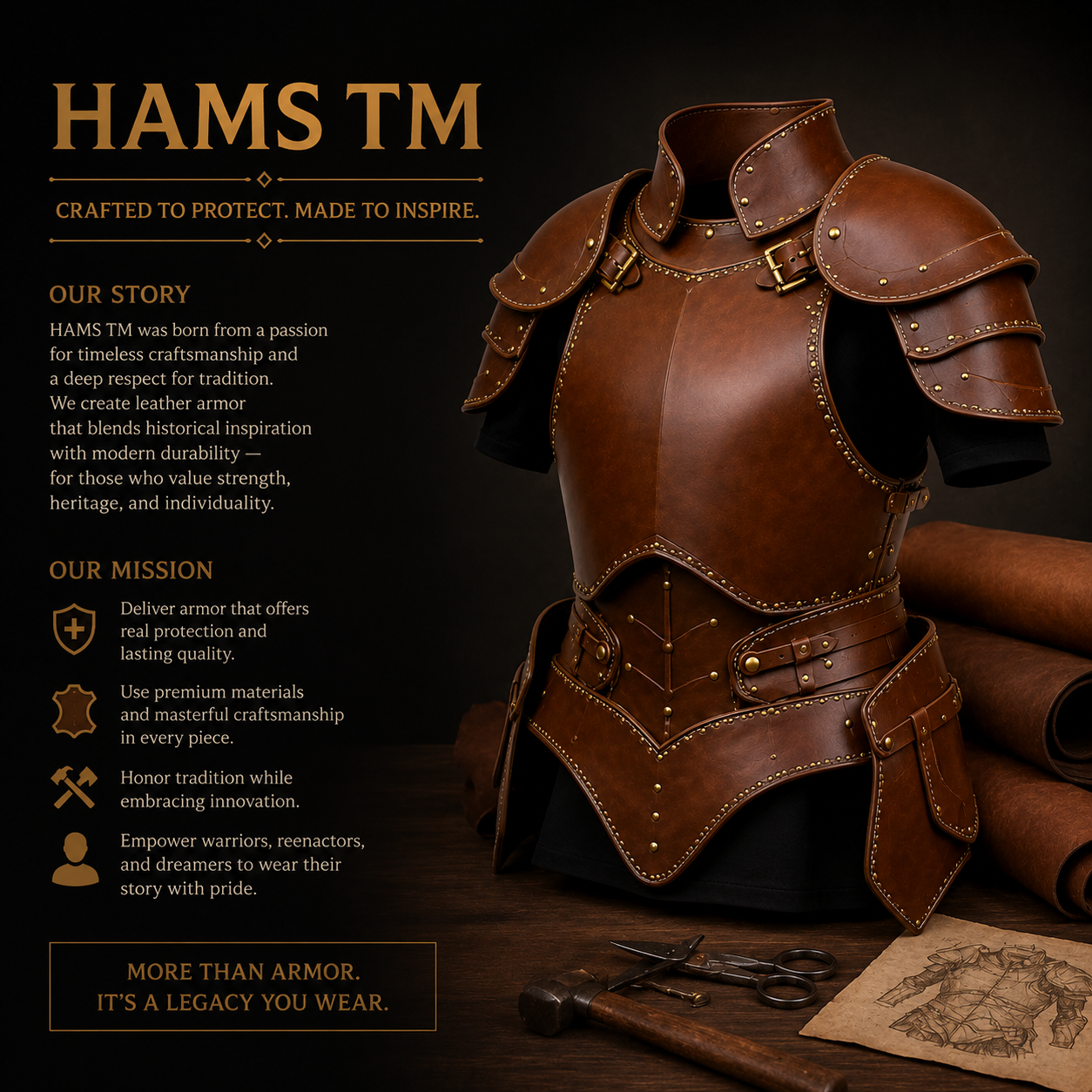 HAMS Women's Genuine Cow Leather Medieval Warrior Dress | Handmade Leather Armor Costume with Cloak | Full Length Fantasy Leather Outfit for Renaissance Fair, LARP, Viking, Cosplay, Halloween & Medieval Events