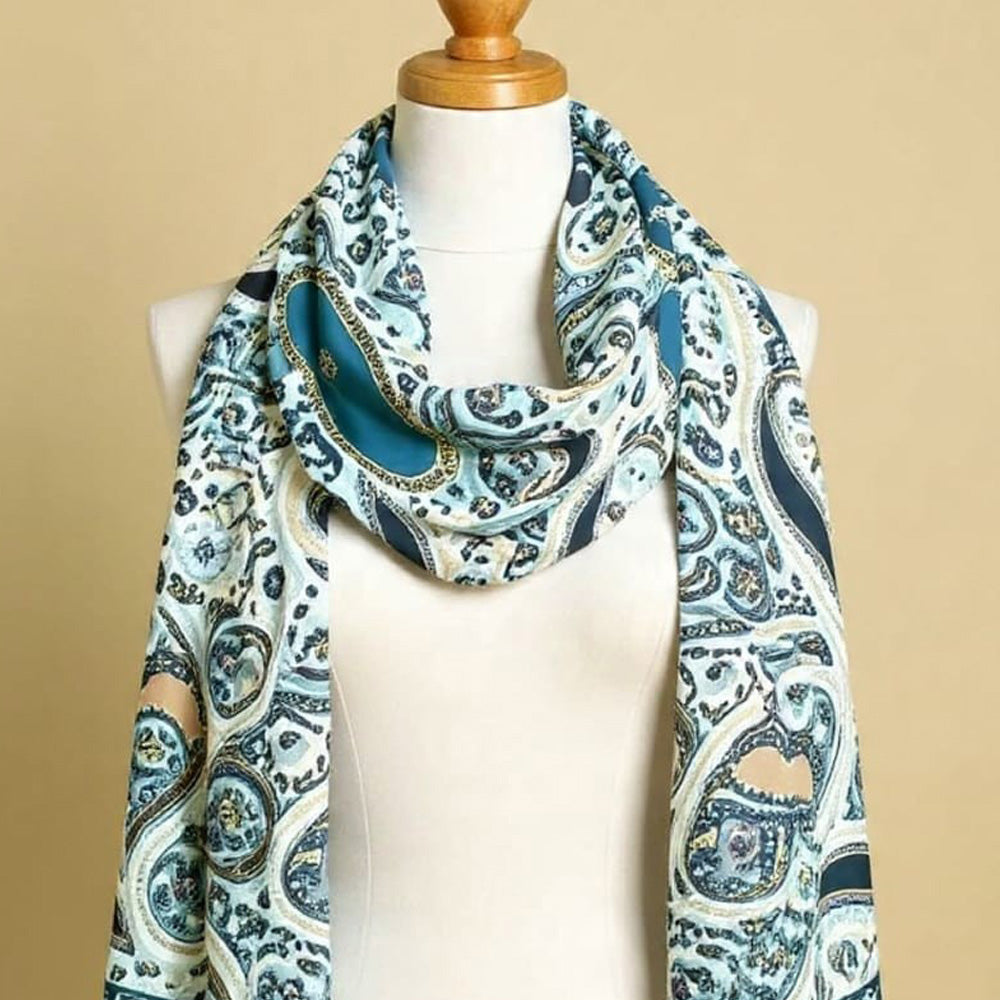 HAMS™ Chic Blue Western Style Ladies Stole – Cool, Soft & Winter Ready