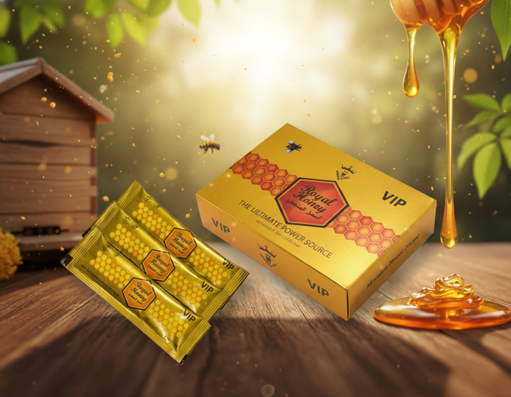 Royal Power Honey - Natural Honey Enhancer for Men with Ginseng, Maca and Ginger - Energy, Vitality and Performance