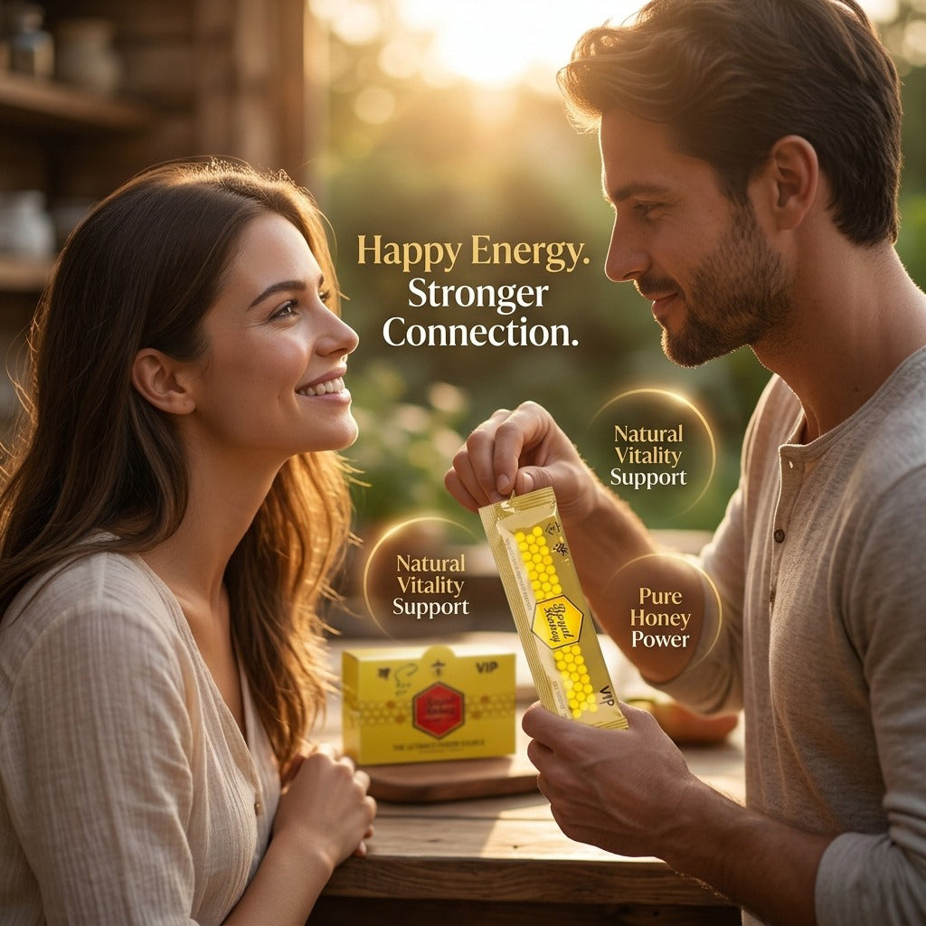 Royal Power Honey - Natural Honey Enhancer for Men with Ginseng, Maca and Ginger - Energy, Vitality and Performance