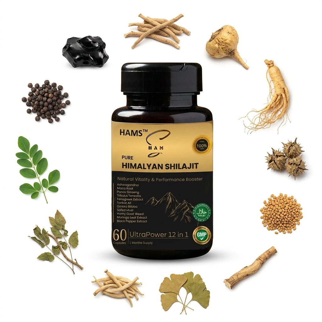 UltraPower 12-in-1 Herbal Complex – Premium Himalayan Shilajit Blend with 11 Potent Botanicals for Energy, Stamina & Daily Wellness Support