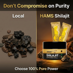 HAMS™ Pure Himalayan Shilajit Resin 30g | Authentic Himalayan Mumijo | 84+ Trace Minerals, Fulvic Acid & Elemental Gold | Lab-Tested | Includes 2 FREE VIP Royal Honey Sachets